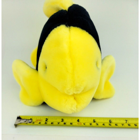 1998 VINTAGE TY Beanie Buddy Bubbles Fish 11” Yellow Plush Stuffed Animal Toy - Picture 12 of 12